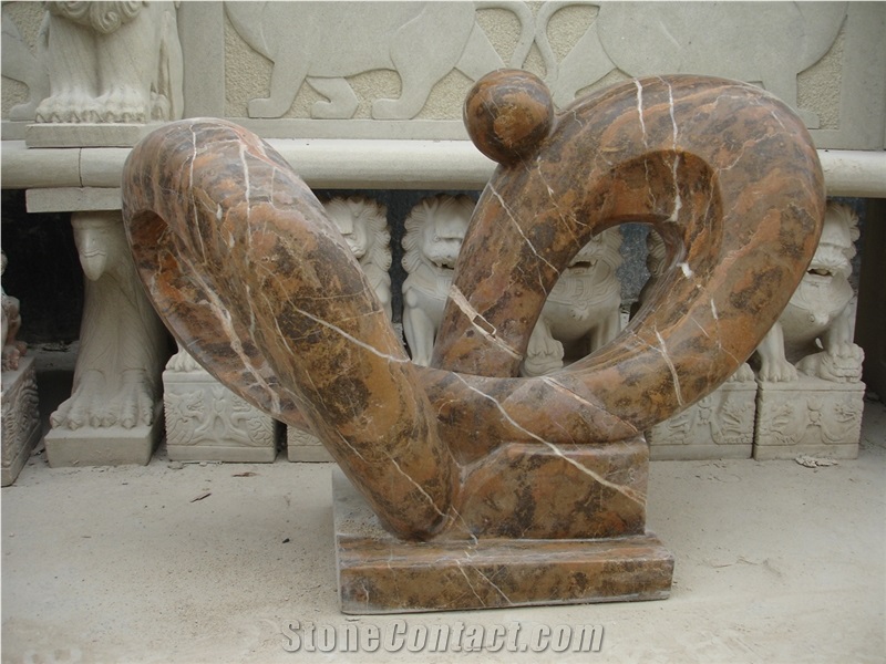 Machine Made Marble Abstract Statue Sculpture