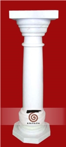 White Marble Pedestal / Pillar, White Marble Column