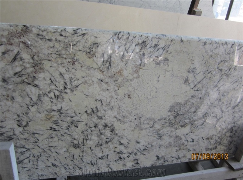 Brazil White Ice Granite Slabs Tiles Cut To Size For Kitchen And