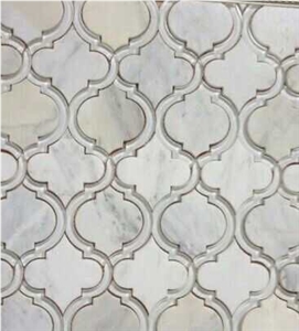 Calacatta Carrara Marble Mosaic,Italy White Marble Polished Mosaic