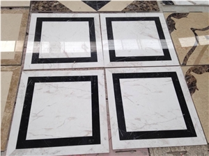 Luxury Floor Marble Waterjet Medallions Chinese Factory Wholesale Black & White for Indoor Decoration Carpet