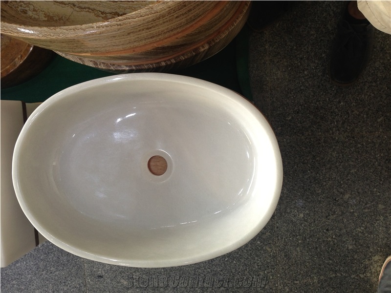 Marble White Bathroom Countertop,Vessel Basin, Wholesale Professional Stone Sinks Durable and Luxury