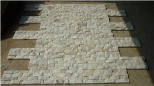 Multicolor Slate China Culture Stone White/Yellow 100% Rockface Wall Panel Wholesale Competitive