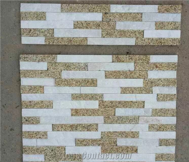 Multicolor Stone Flooring and Wall Covering Slate Culture Stone White/Yellow Granite Panel Natural Surface Hammered China Wholesale
