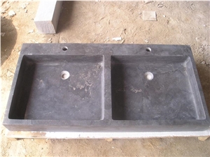 Rectangular Grey Natural Stone Wash Basins for Bathroom Chinese Factory Wholesale Durable Solid Suface Vessel Sinks