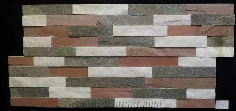 Red/Grey/White Culture Stone Wall China Multicolor Natural Surface Stone Flooring Tiles Wholesale