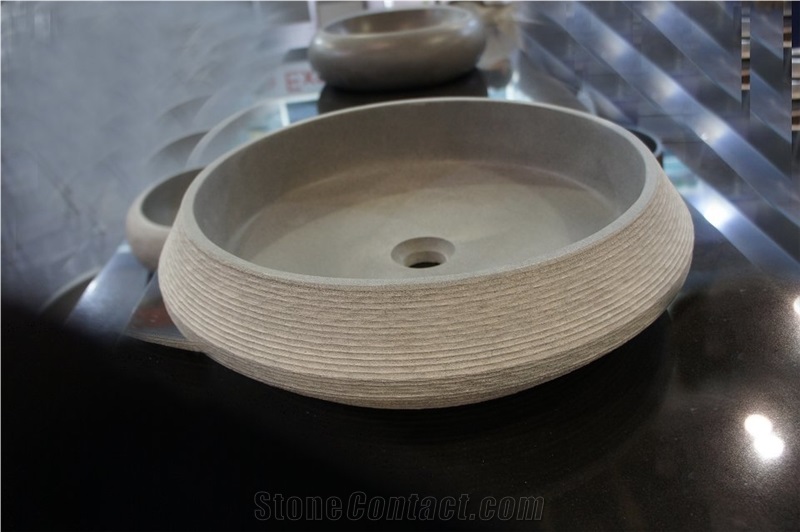 Spain Cream Colored Cheap Marble Bowls,Wholesale Stone Vessel Sinks, Distributed Farm Basins Round Sinks,Manufactured Square for Washing Hands