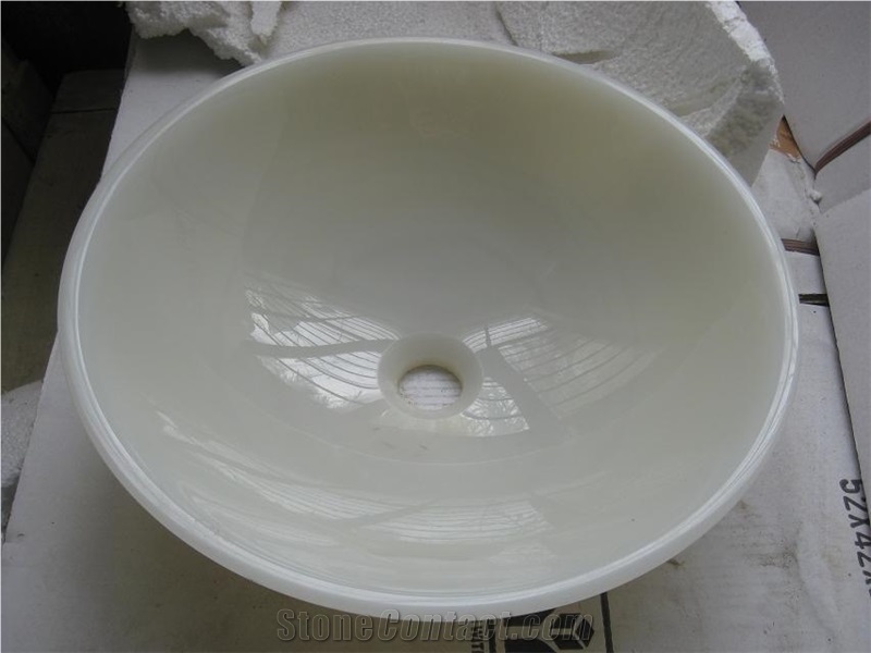 White Marble Moon Basin for Luxury Hotel Use Chinese Factory Distribute Durable and Beautiful Natural Stone Bathroom Sinks
