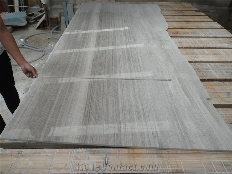 Wooden Grey Marble Slabs & Tiles,China Grey Marble