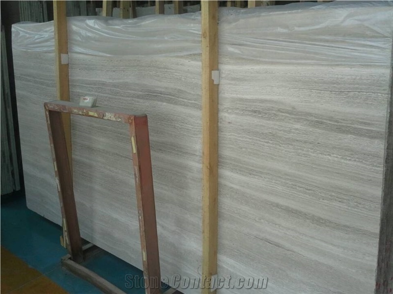 Wooden White Marble Slabs & Tiles, Wooden Vein White Marble