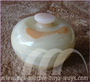 Apple Candy Jar Onyx 4 Inch, Green Onyx Jar Pakistan