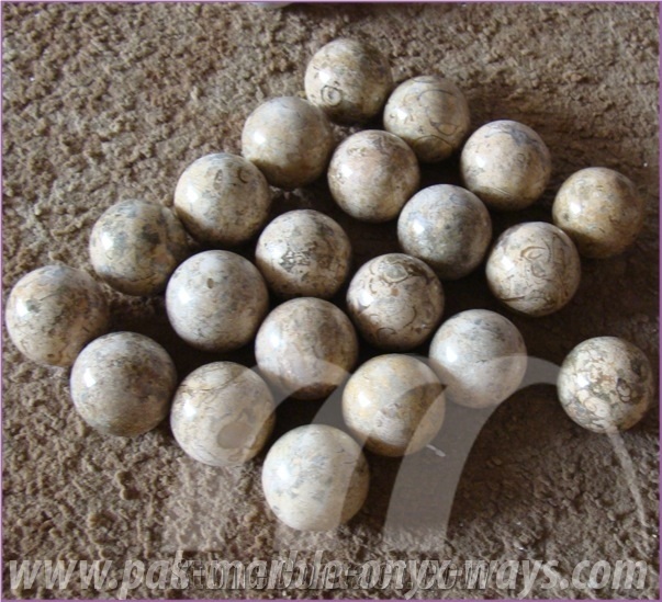 Coral Fossil Marble Spheres