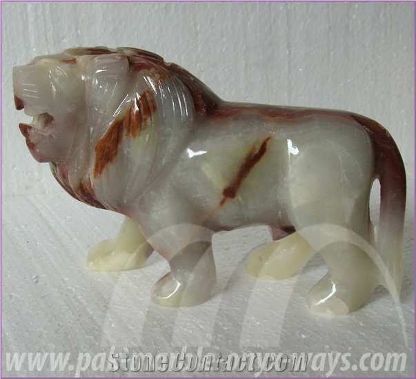 Green Onyx Lion Artifacts & Handcrafts in Stock 8 Inch