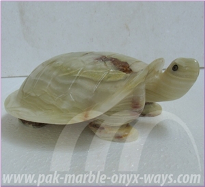 Green Onyx Turtle Artifacts & Handcrafts in Stock 10 Inch