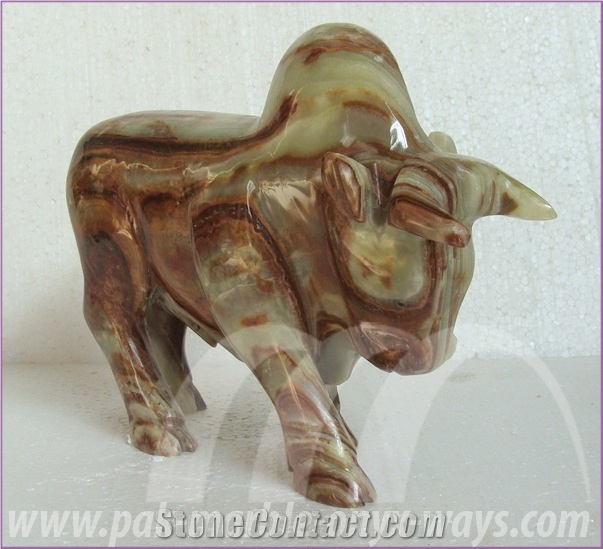 Green Pakistan Onyx Ox Artifacts & Handcrafts in Stock 8 Inch