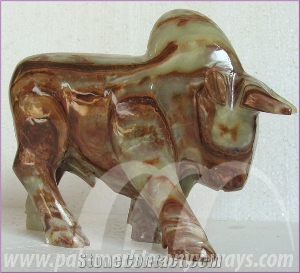 Green Pakistan Onyx Ox Artifacts & Handcrafts in Stock 8 Inch