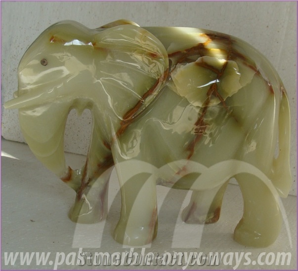 Onyx Elephant Artifacts in Stock (12 Inch)