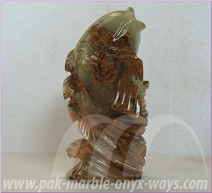 Onyx Fish in Stock 8 Inch, Green Onyx Fish Artifact Pakistan