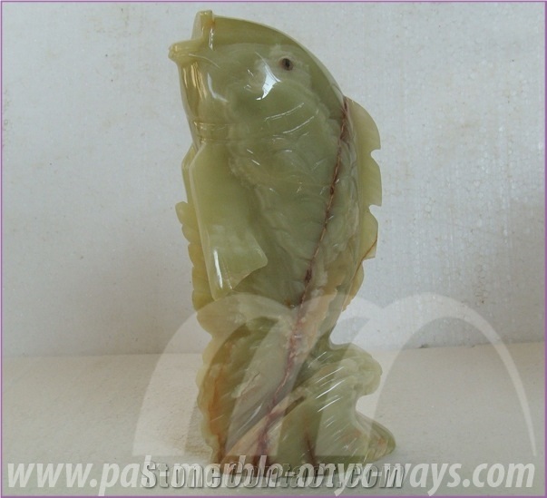 Onyx Fish in Stock 8 Inch, Green Pakistan Onyx Fish Artifact