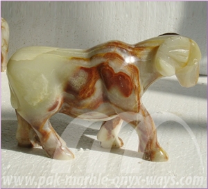 Onyx Goat in Stock 8 Inch, Green Onyx Goat Artifacts & Handcrafts