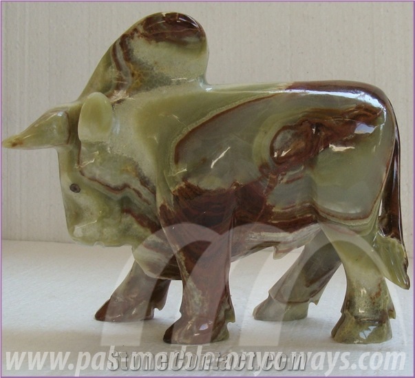 Onyx Green Artifacts & Handcrafts Pakistan Ox 8 Inch in Stock