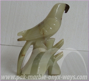 Onyx Parrot in Stock 8 Inch Green Artifacts