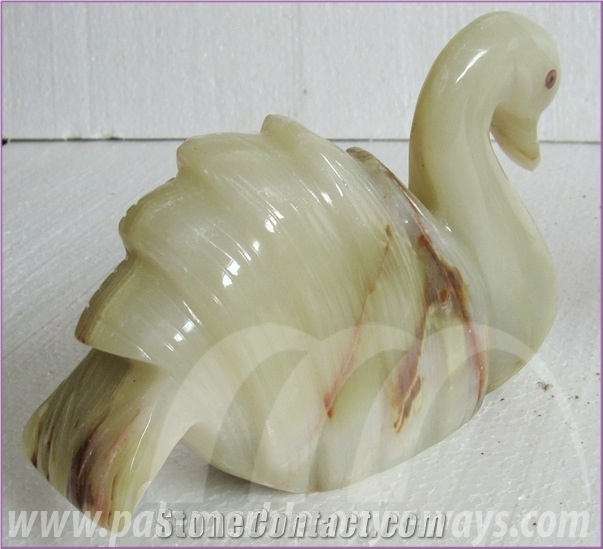 Onyx Swan Artifacts & Handcrafts Green Pakistan in Stock 8 Inch