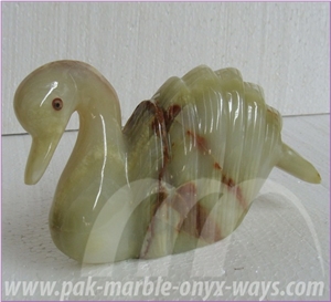 Onyx Swan Green Artifacts & Handcrafts Pakistan in Stock 8 Inch