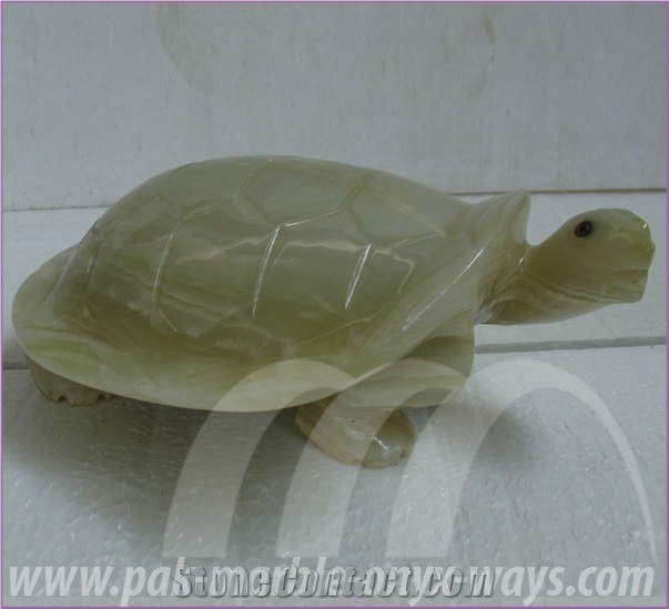 Onyx Turtle Artifacts Green in Stock 10 Inch