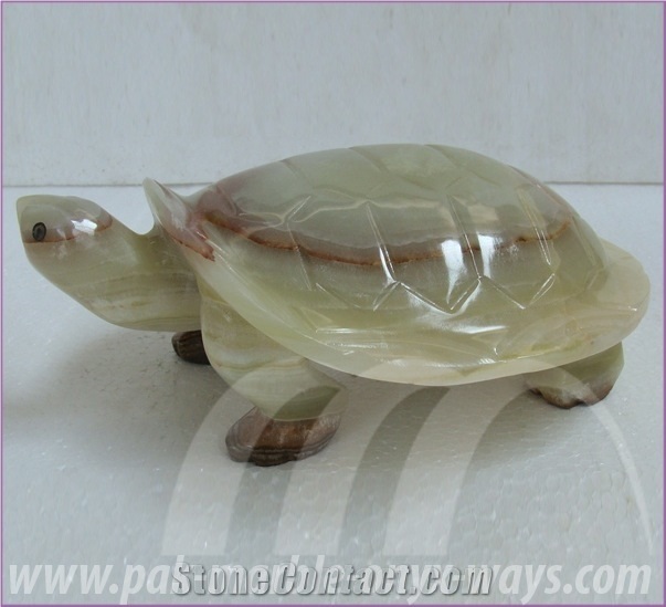 Onyx Turtle Artifacts in Stock 10 Inch, Green Onyx Turtle Artifacts