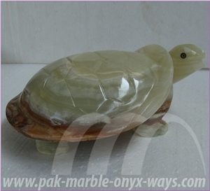 Onyx Turtle Green Artifacts Pf Pakistan in Stock 10 Inch