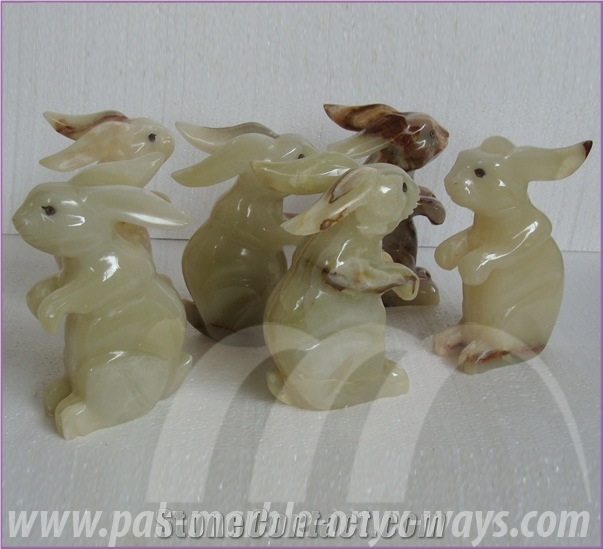 Rabbit Onyx in Stock 8 Inch, Green Rabbit Onyx Artifacts & Handcrafts