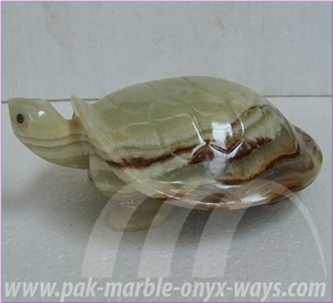 Turtle Onyx Artifacts in Stock 10 Inch, Green Pakistan Turtle Artifacts
