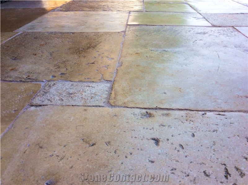 Antique French Stone Floors, Antique French Beige Limestone Flooring, French Stone Floors, Antique Stone Flooring, Provence Stone Floors French Stone Flooring, Antique Genuine French Flooring, Floor
