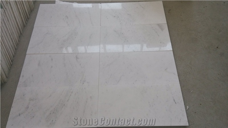 12"X24" Glorious White Marble Polish Surface Tile