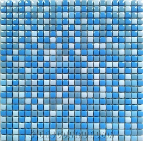 Opr017 Blue China Romano Glass Mosaic Random Floor Tile Wall Tile
