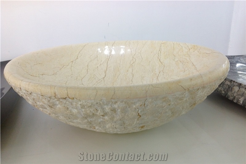 China Marble Sinks Manufacture 420*420*140 Rough Silvia Fadl