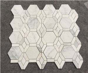 China Oriental White Mosaic Manufacturer Nvot-W008