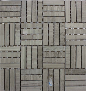 Grey Wooden Mosaic +Grey Wooden Mosaic Manufacture China Stone Material Rectangle Grey Nvl30111