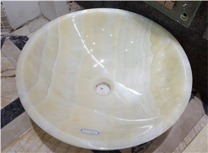 Stone Sinks Manufacture China 420420140 Rough Honey Onyx, Yellow Onyx Sinks & Basins