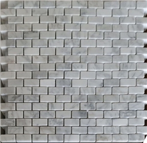 Calacatta Gold Marble Linear Strips Mosaic,Italy White Marble Mosaic, Calacatta Carrara Marble Mosaic Tiles
