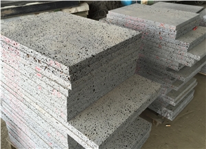 China Moon Surface Basalt Tiles & Slabs/Hainan Grey Basalt/Lava Stone /Basaltina/Basalto/Inca Grey/Moon Surface Walling ,Flooring,Cladding Slabs & Tiles