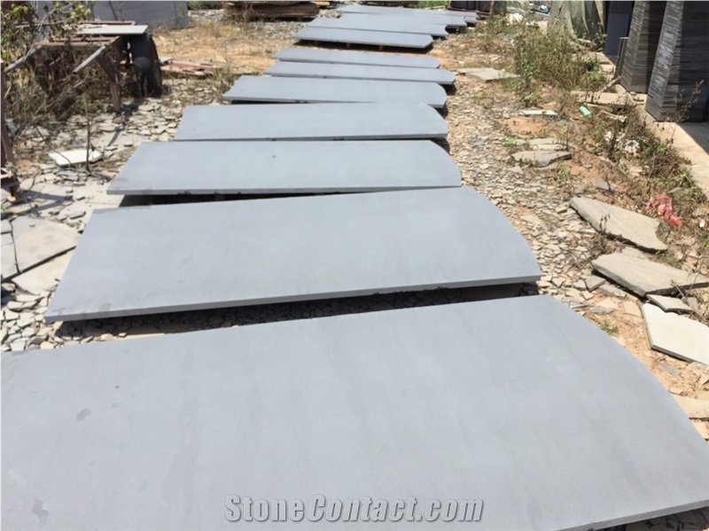 Honed China Grey Basalt / Hainan Grey Basalt / Hainan Basalt /Lava Stone Slabs & Tiles