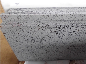 Lava Stone Tiles&Slabs / Moon Surface Grey Basalt / China Grey Basalt with Big Holes for Walling,Flooring,Pavement