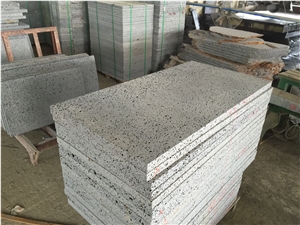 Lava Stone Tiles&Slabs / Moon Surface Grey Basalt / China Grey Basalt with Big Holes for Walling,Flooring,Pavement