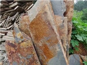 Random/Slate/Rusty/Multicolor/Flagstones, China Rust Slate Flagstone
