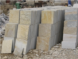 Slate/China Slate Tiles/Walling/Flooring/Paving/Rusty/China Slate Tiles, China Yellow Slate Slabs & Tiles
