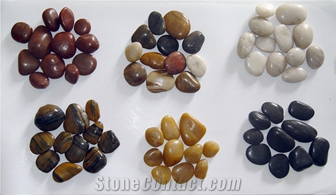 Landscaping Pebble Stone,Mixed Multicolor Polished Natural Pebble Stone,River Stone,Pebble Walkway