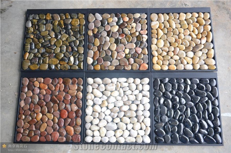 Multicolor Polished Natural Pebble Stone,River Stone