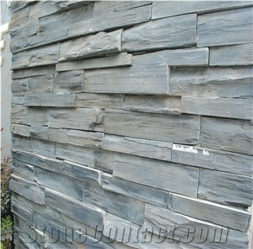 Natural China Rustic Slate Cultured Stone,Wall Cladding,Stacked Stone Veneer